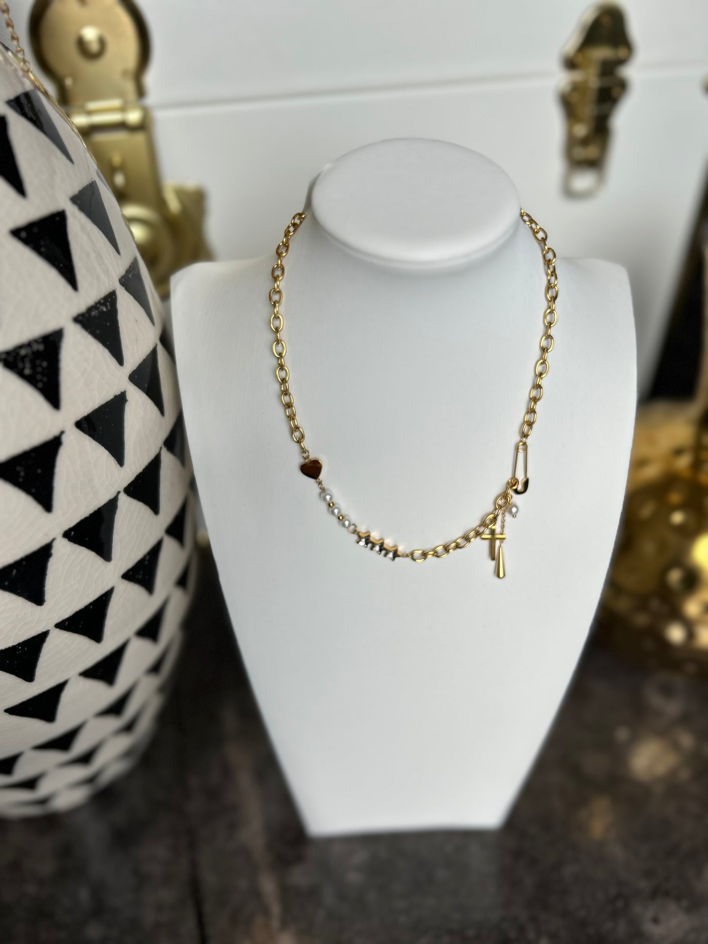 The Eleanor: Water Resistant Gold Necklace