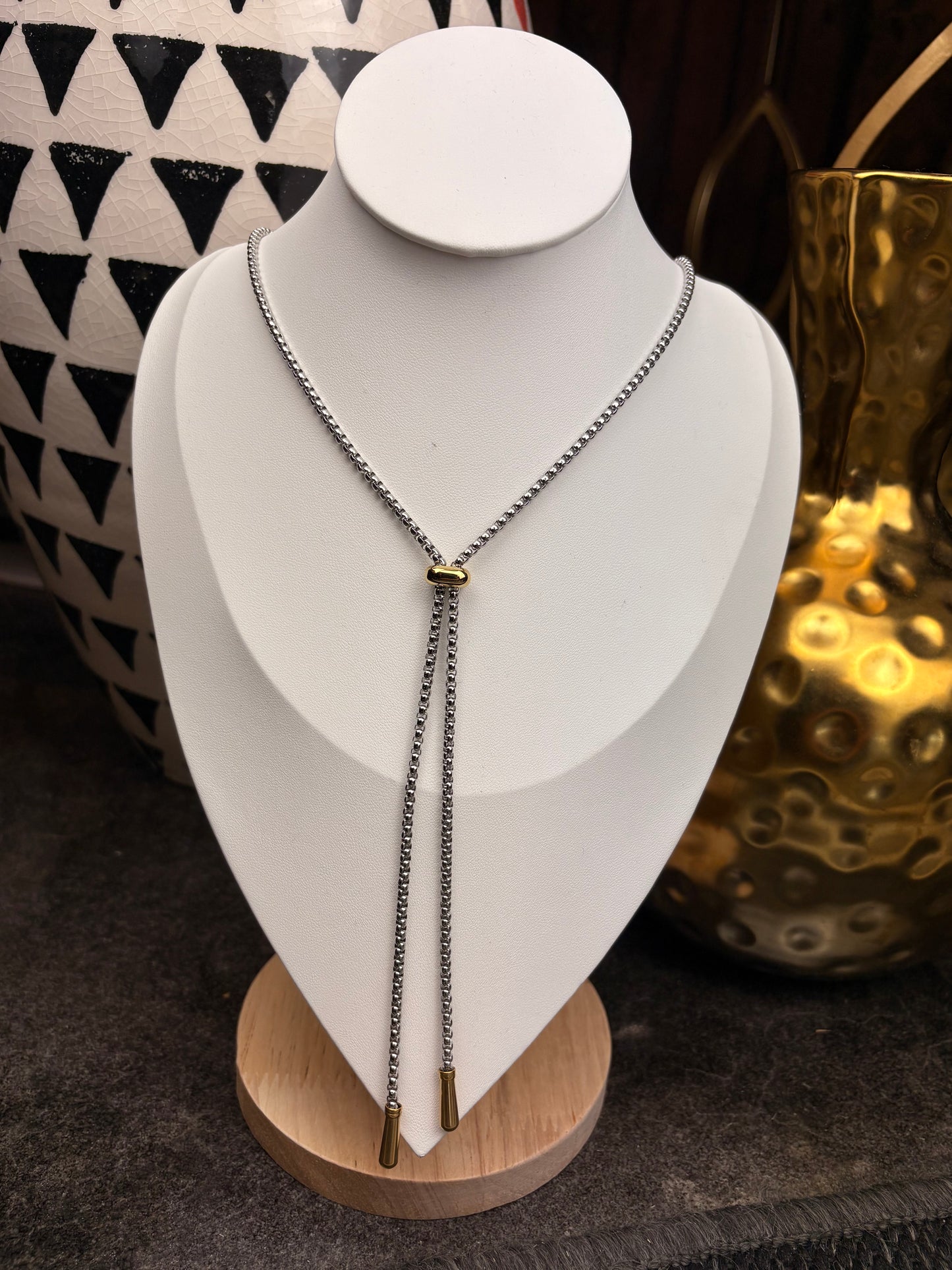 The Tilda: Two Tone Water Resistant Necklace
