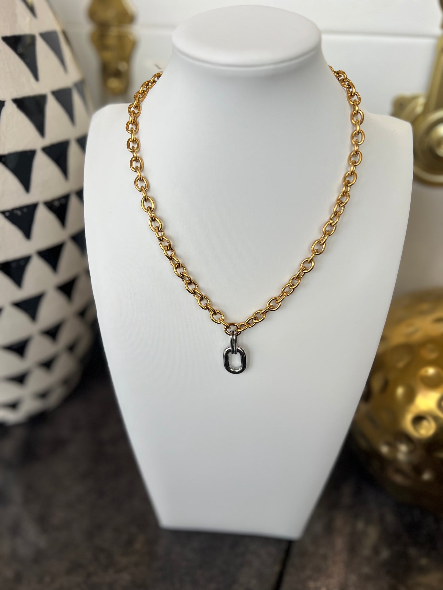The Olivia: Two Tone Water Resistant Necklace