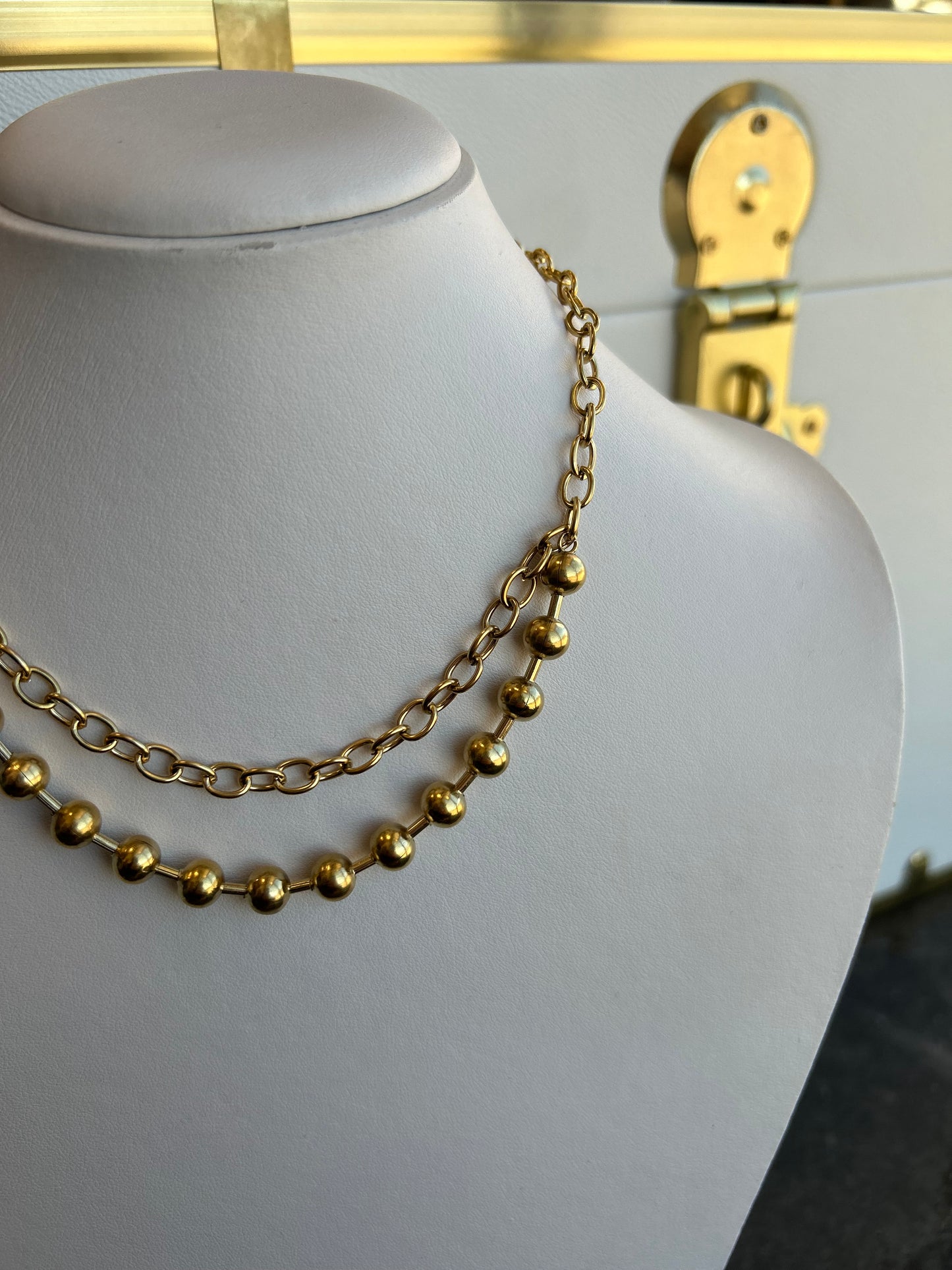 The Poppy: Water Resistant Gold Necklace