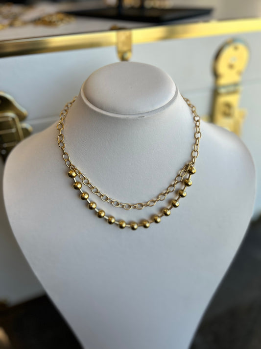 The Poppy: Water Resistant Gold Necklace