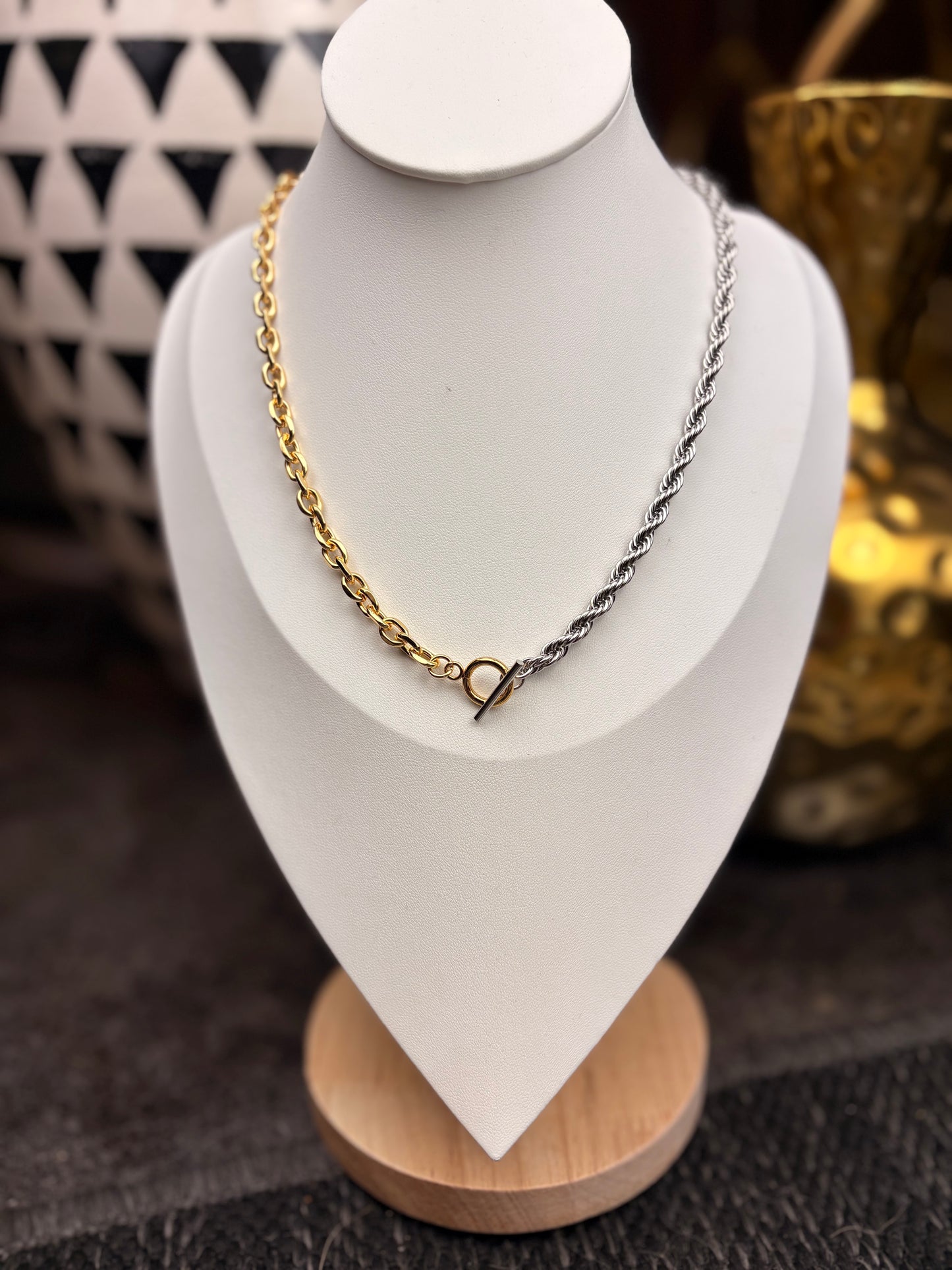 The Kash: Two Tone Water Resistant Necklace