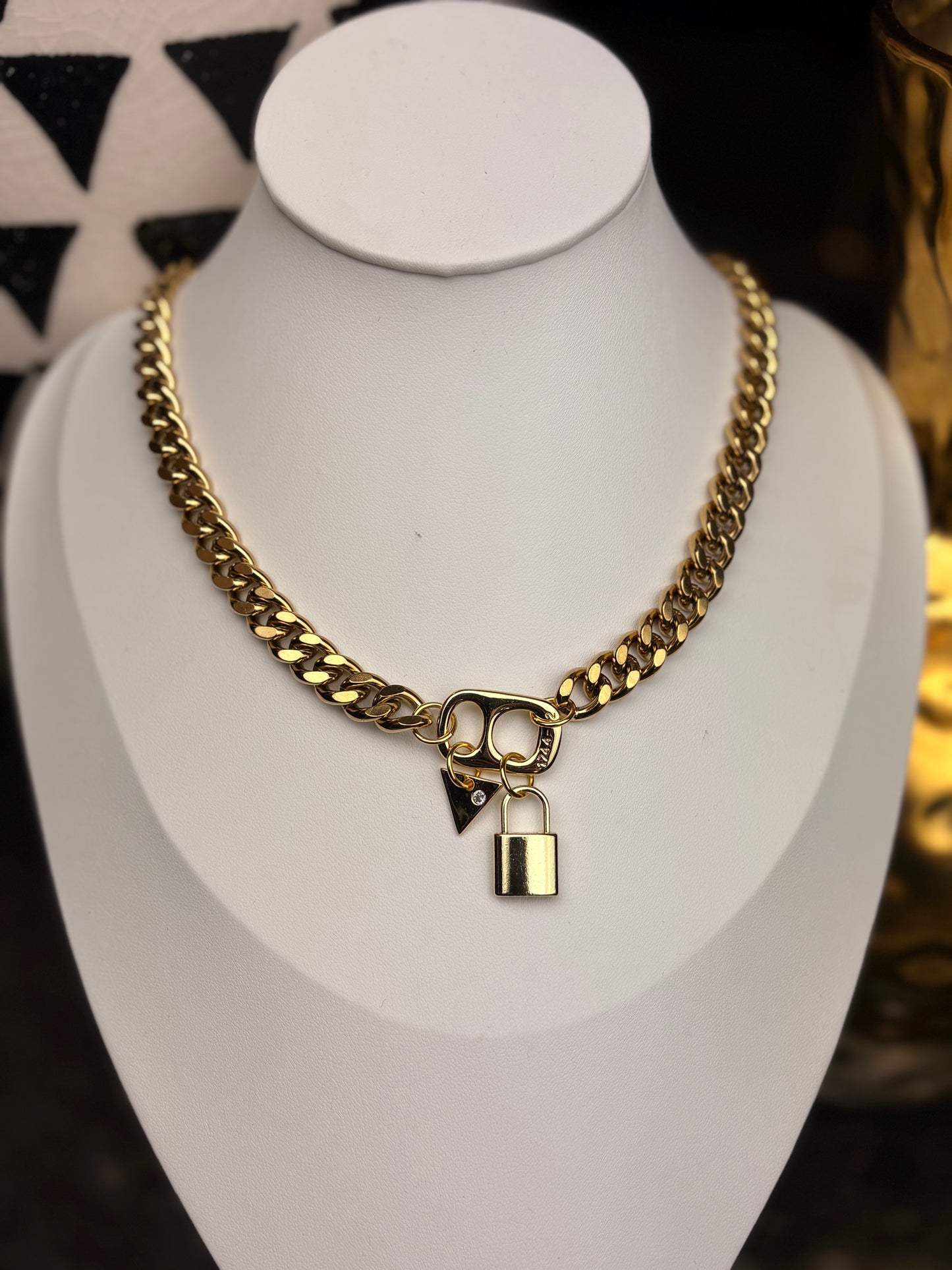 The Beckham: Gold Water Resistant Necklace