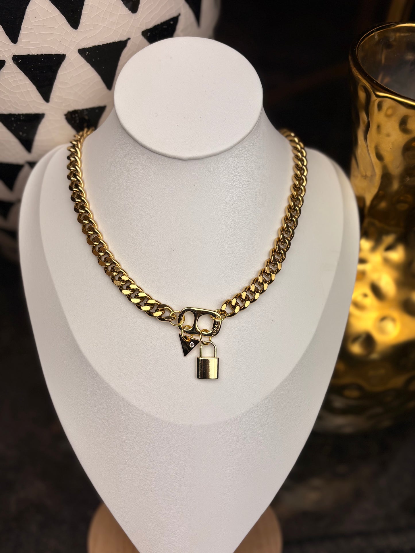 The Beckham: Gold Water Resistant Necklace