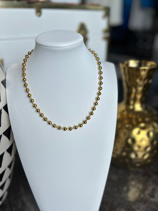 The Harlow: Water Resistant Gold Necklace