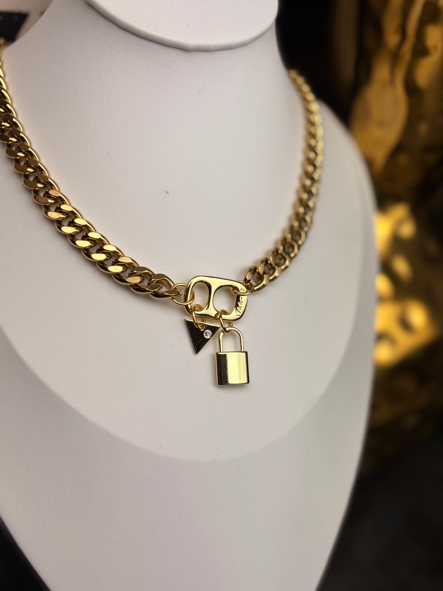 The Beckham: Gold Water Resistant Necklace