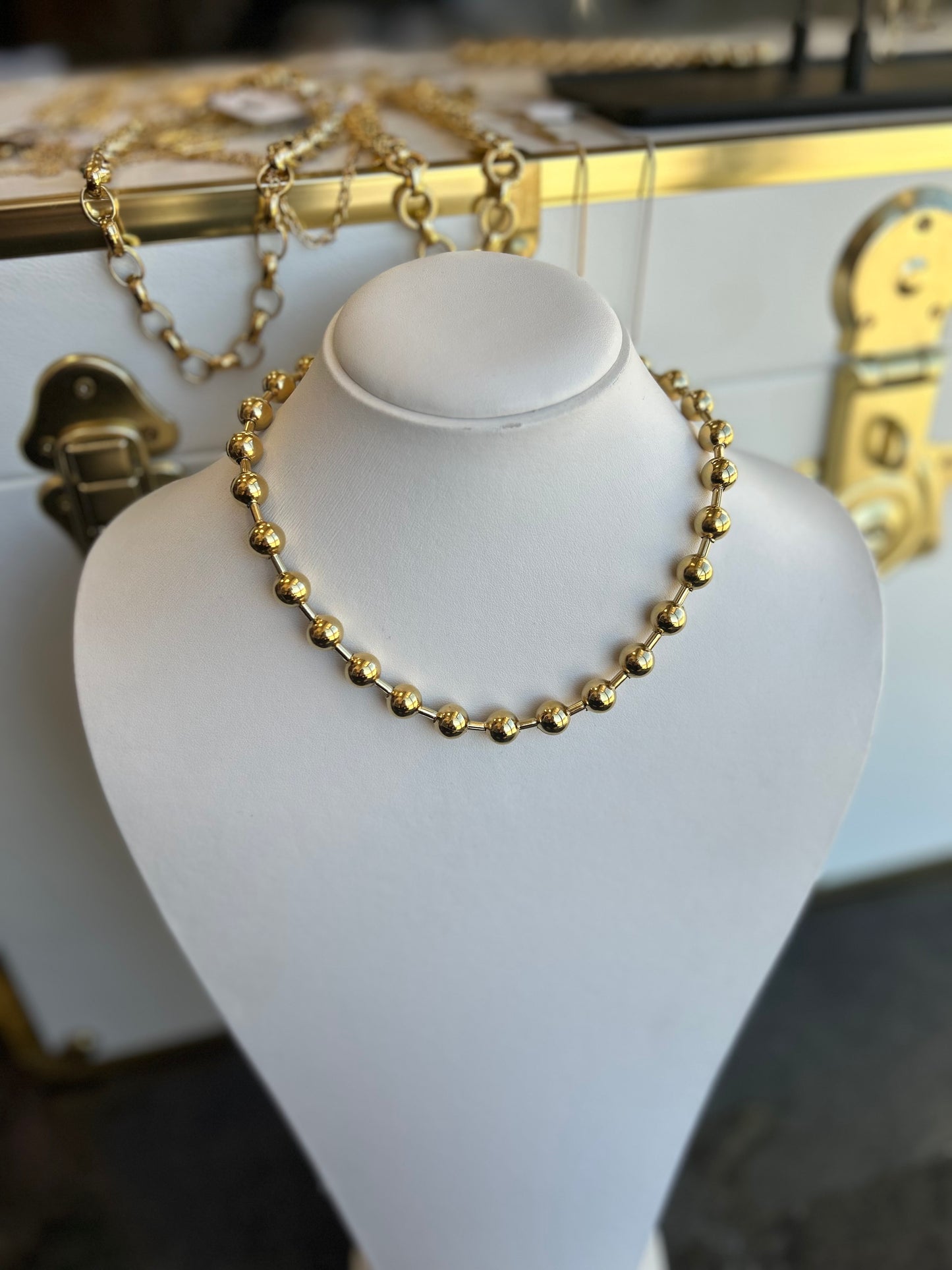 The Nola: Water Resistant Gold Necklace
