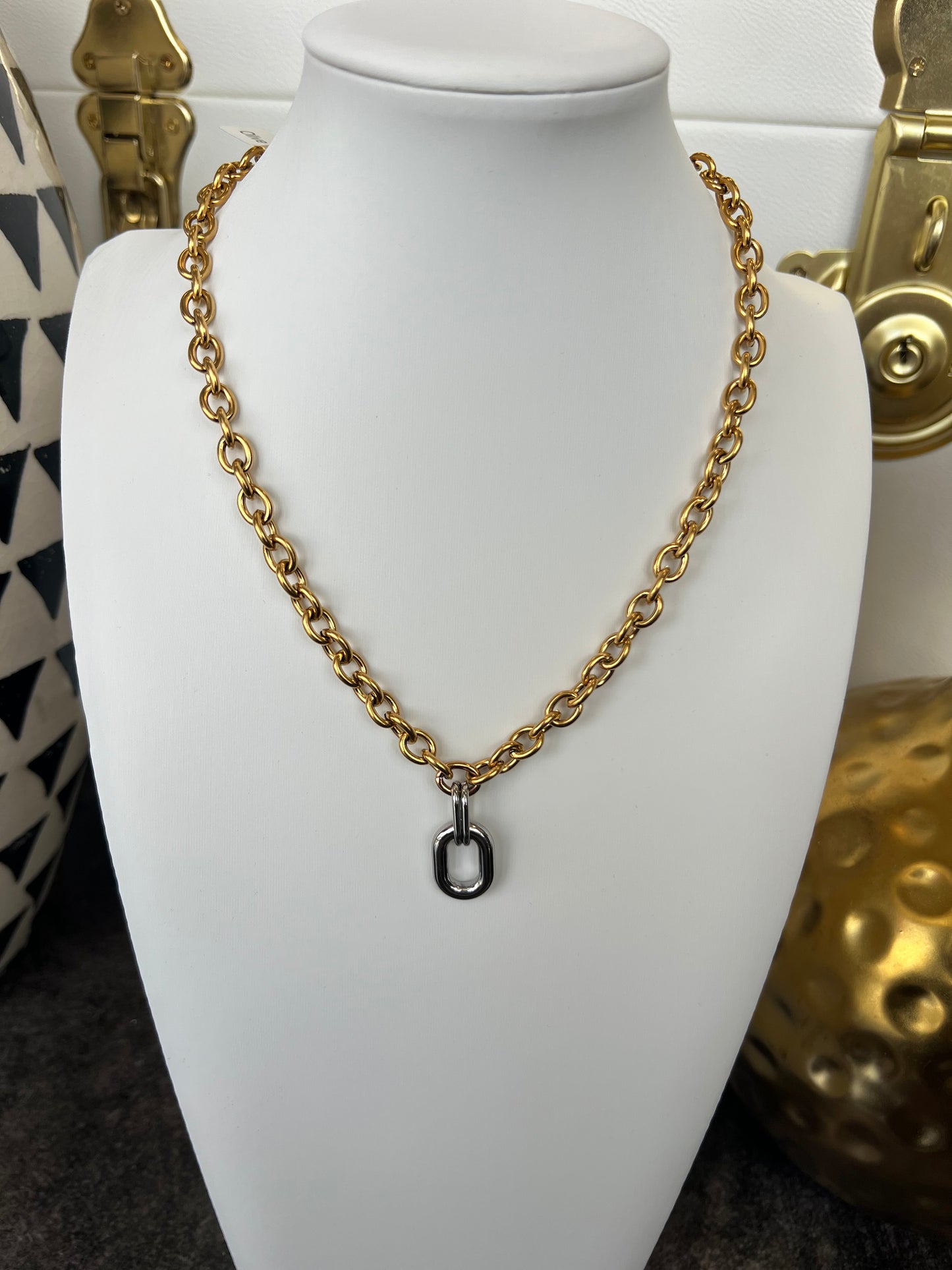 The Olivia: Two Tone Water Resistant Necklace
