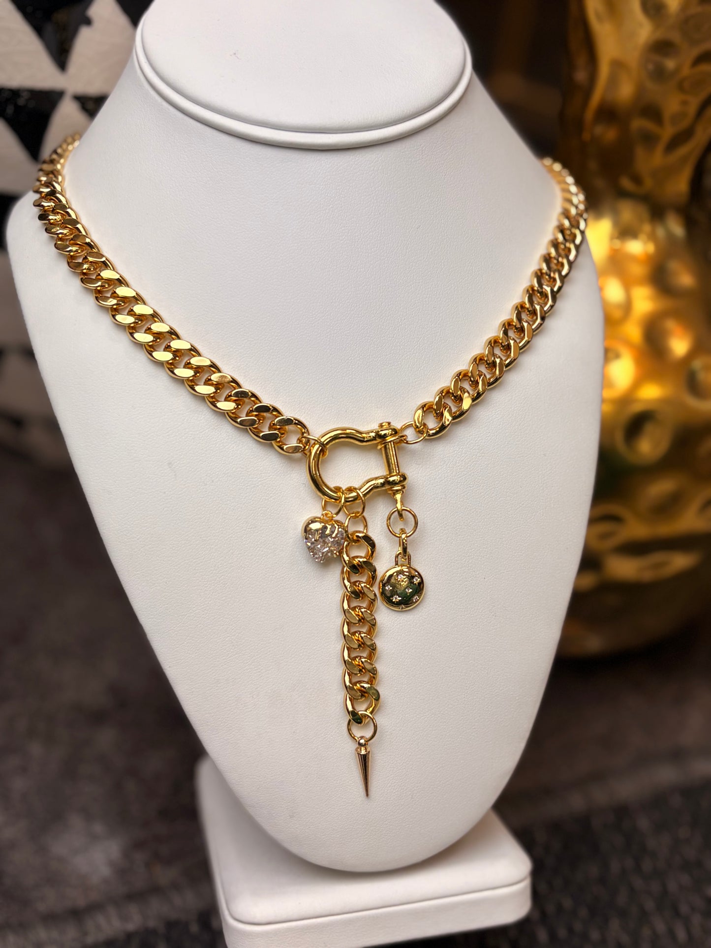 The Lennon: Gold Water Resistant Necklace