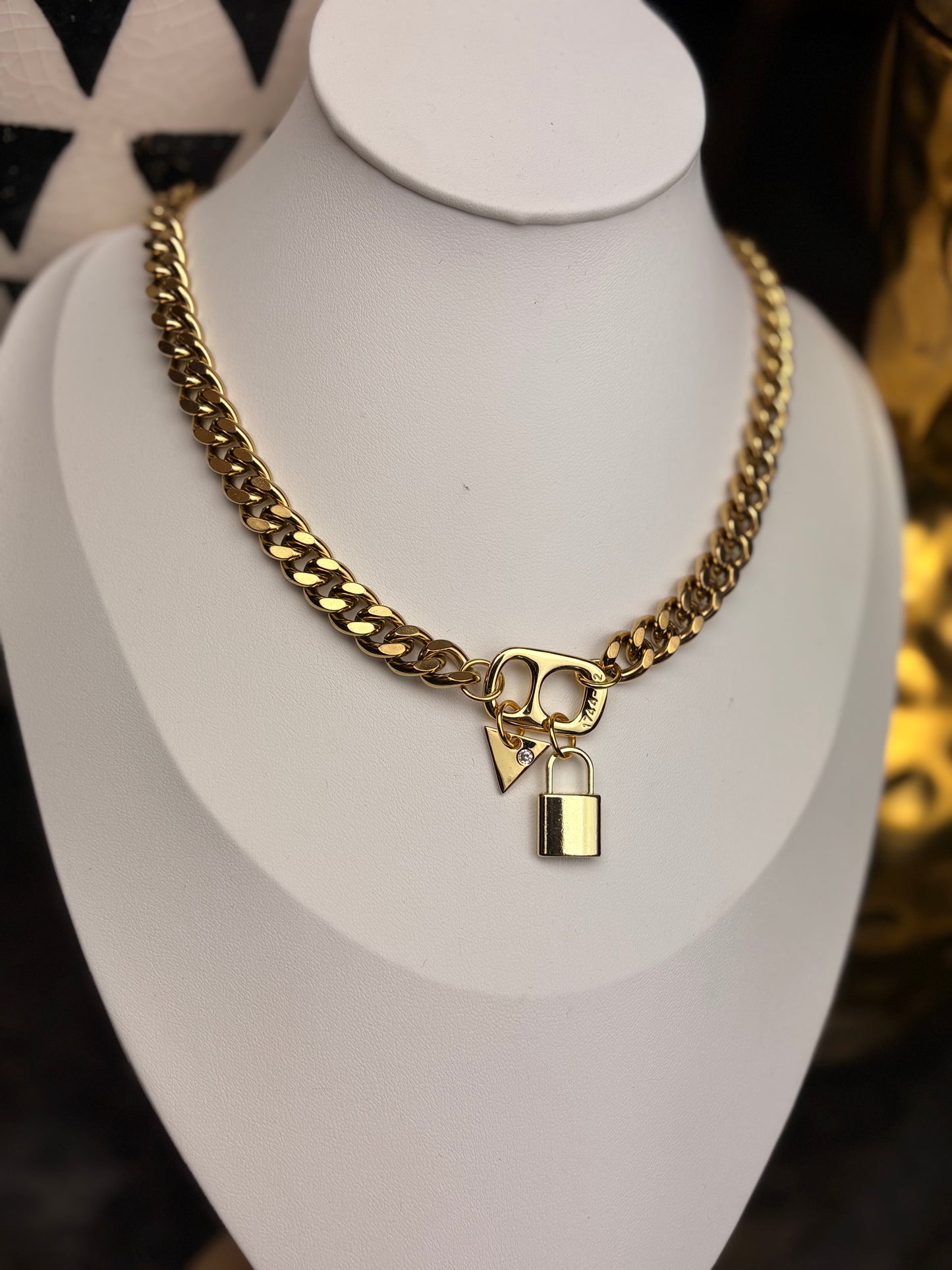 The Beckham: Gold Water Resistant Necklace