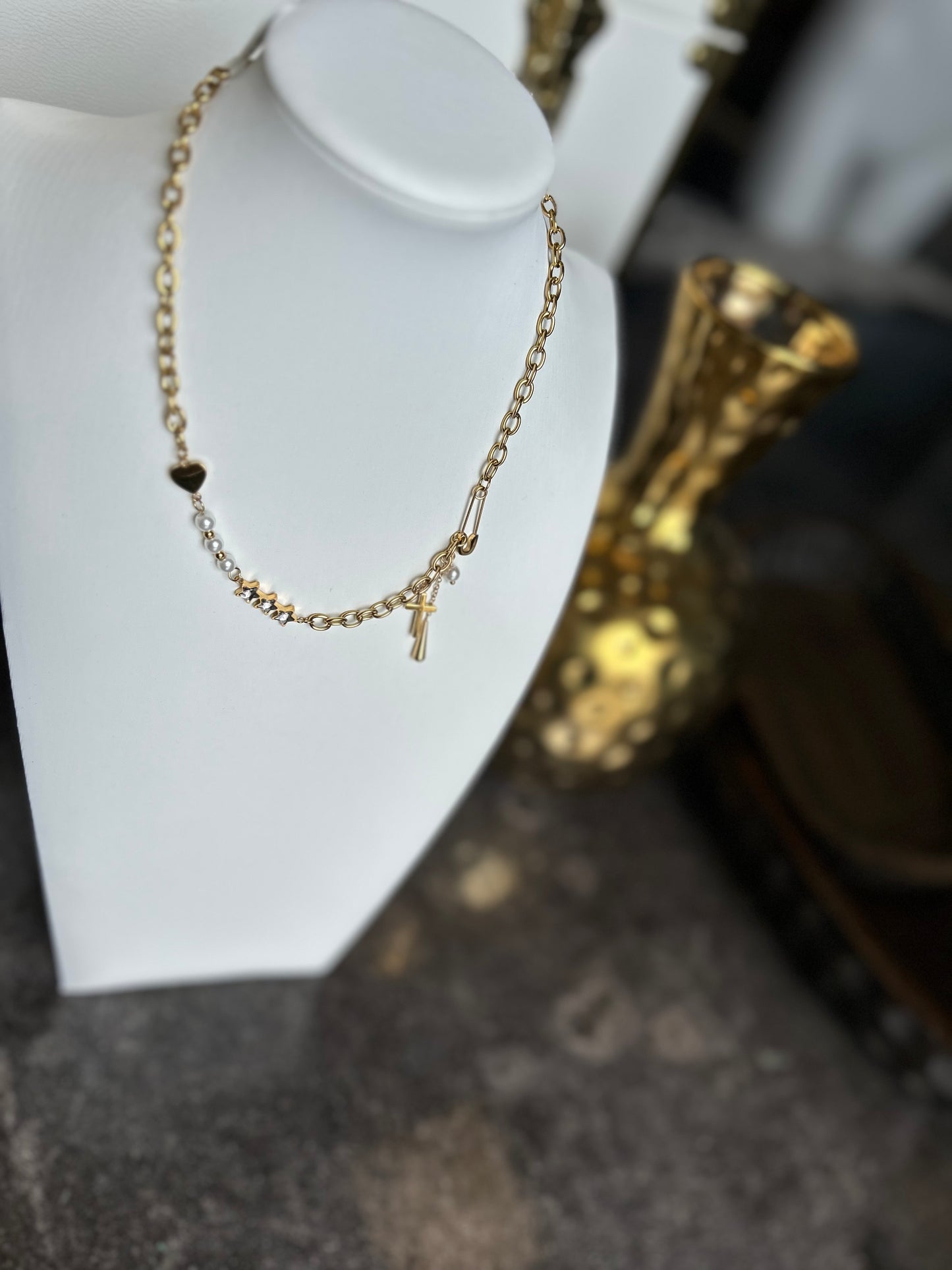 The Eleanor: Water Resistant Gold Necklace