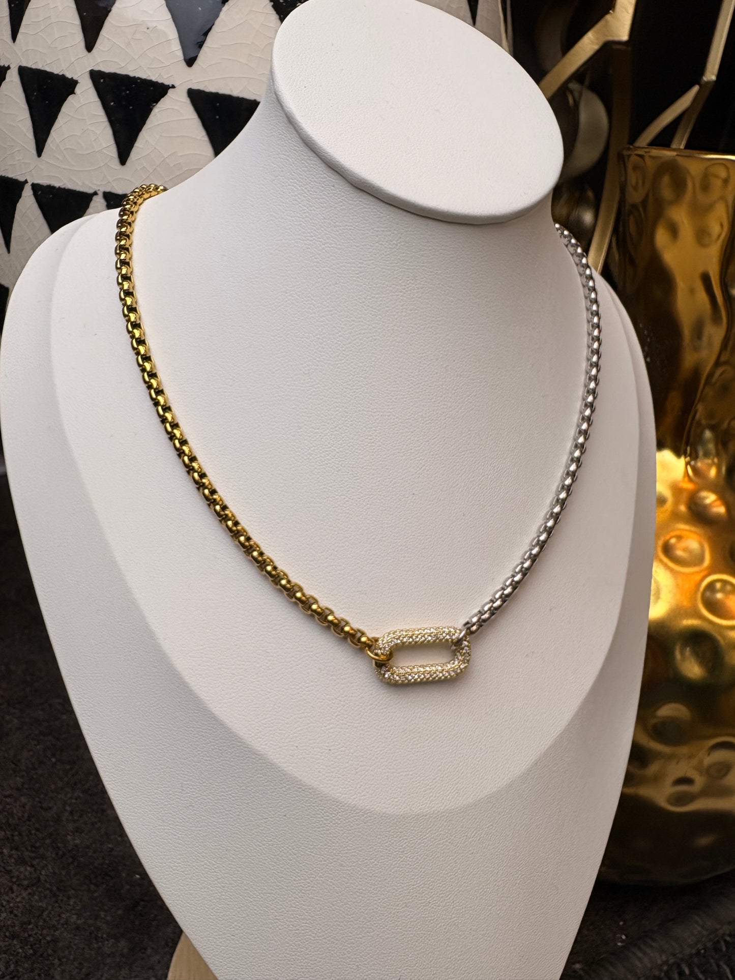 The Megan: Two Tone Water Resistant Necklace