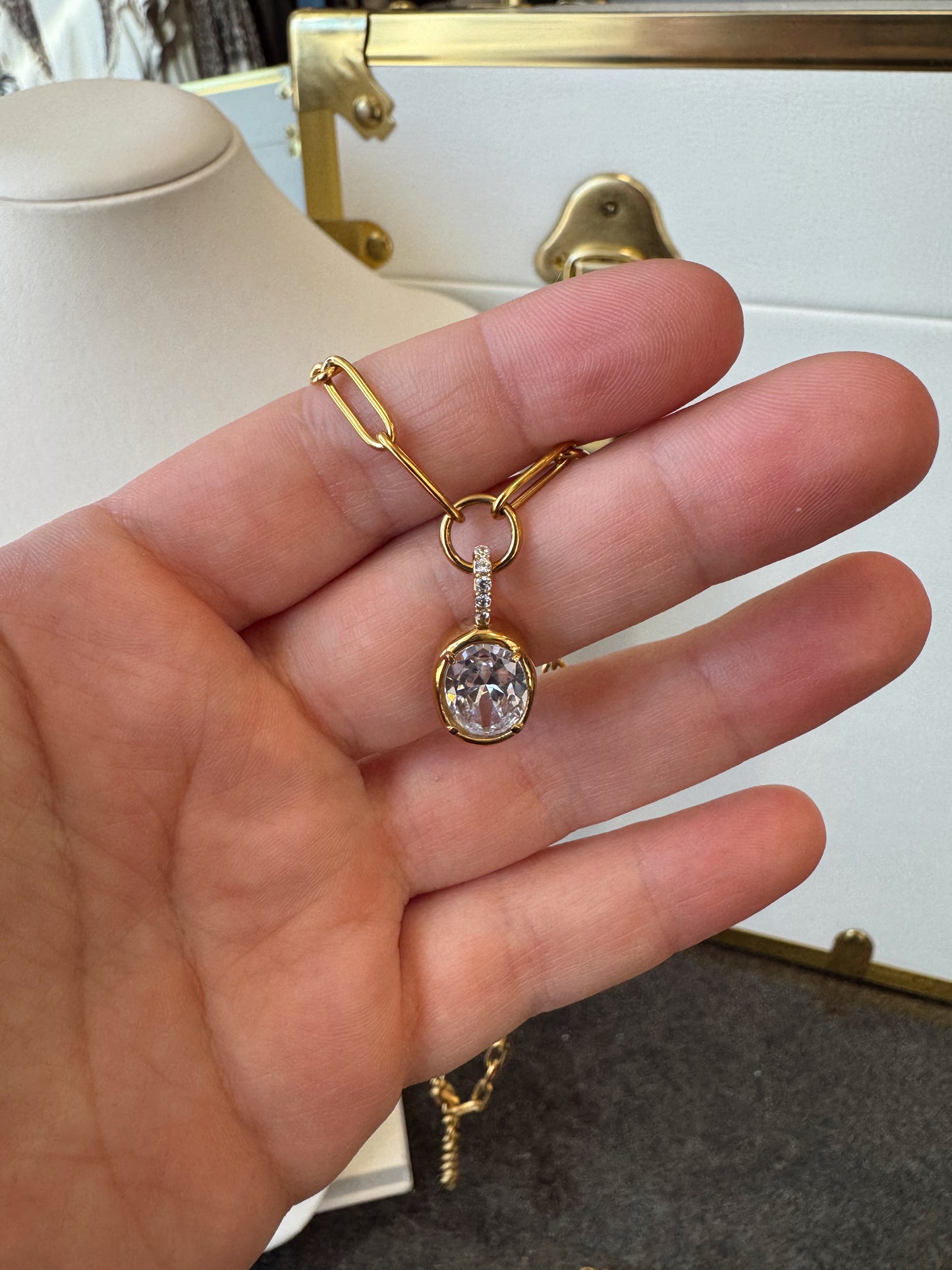 The Clara: Water Resistant Gold Necklace