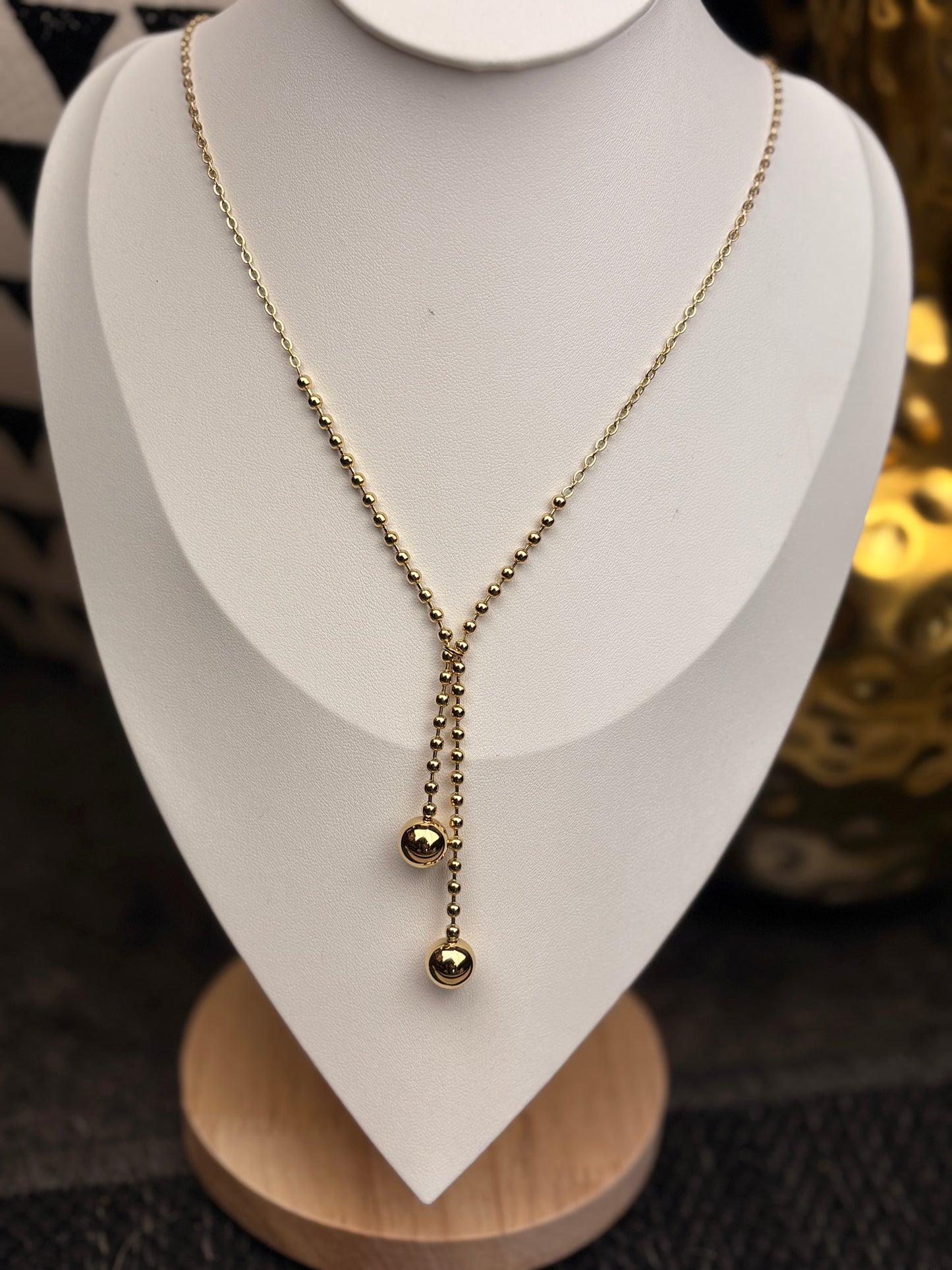 The Dutton: Gold Water Resistant Necklace