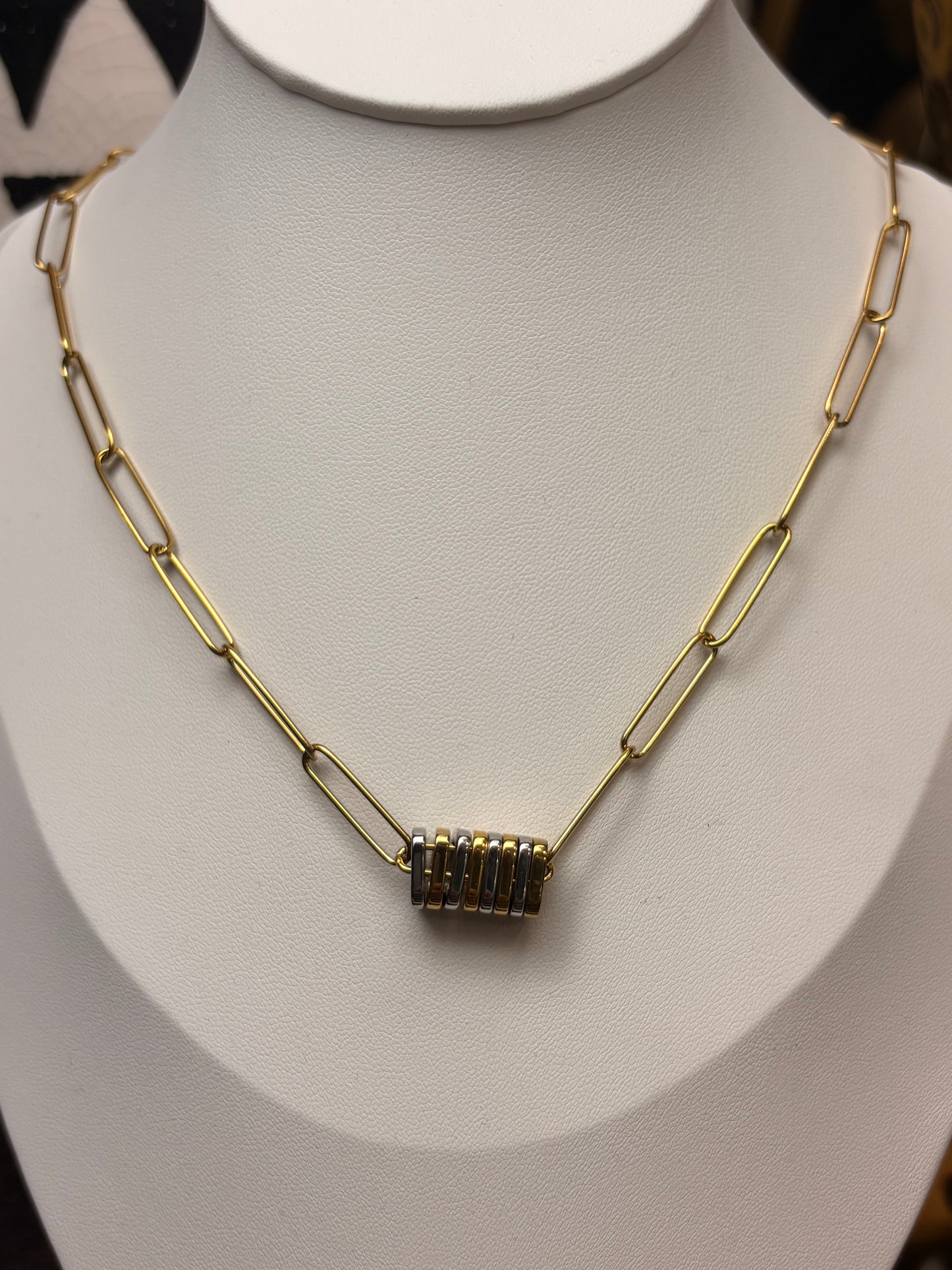 The Donna: Two Tone Water Resistant Necklace