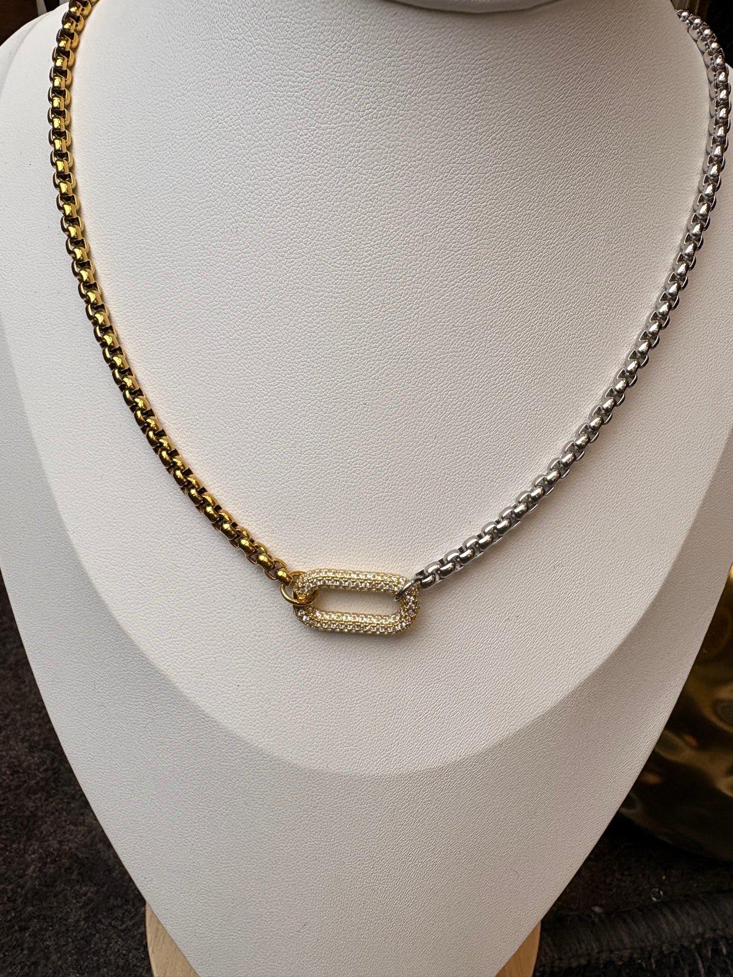 The Megan: Two Tone Water Resistant Necklace