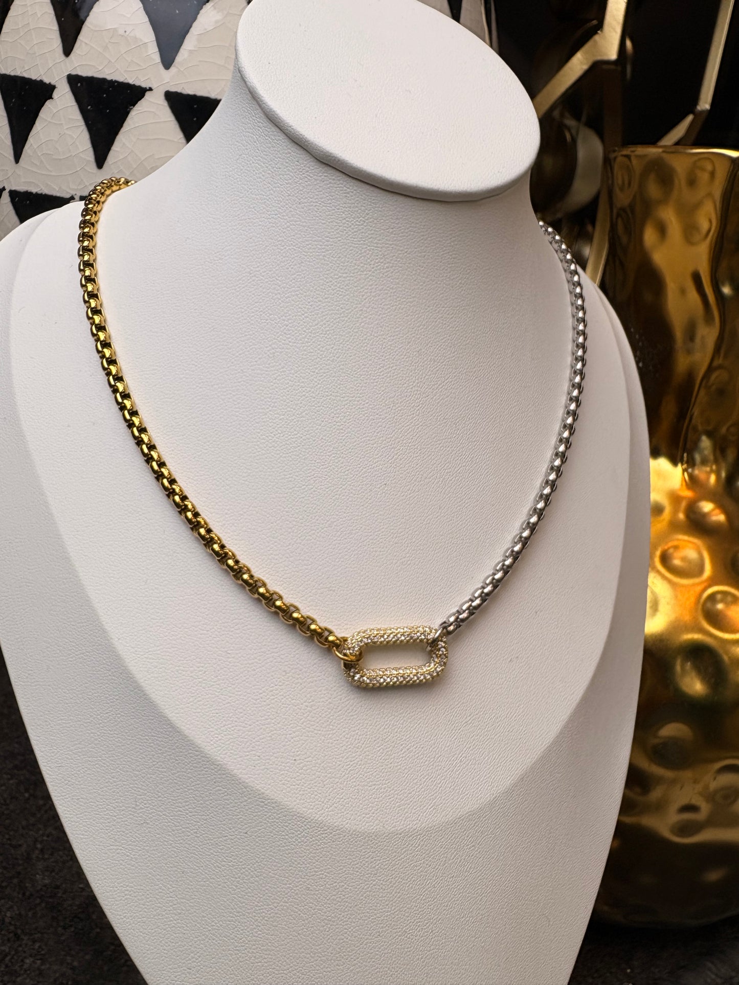 The Megan: Two Tone Water Resistant Necklace