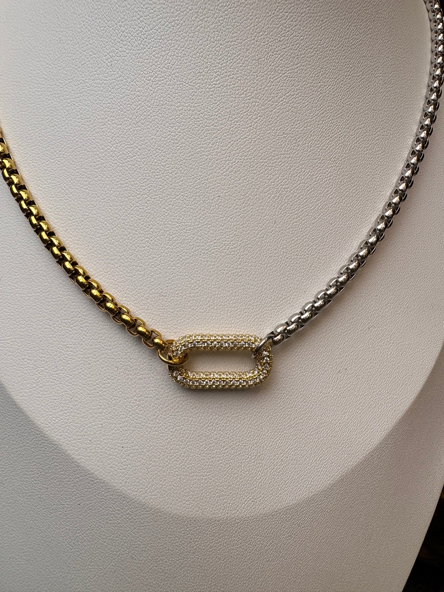 The Megan: Two Tone Water Resistant Necklace