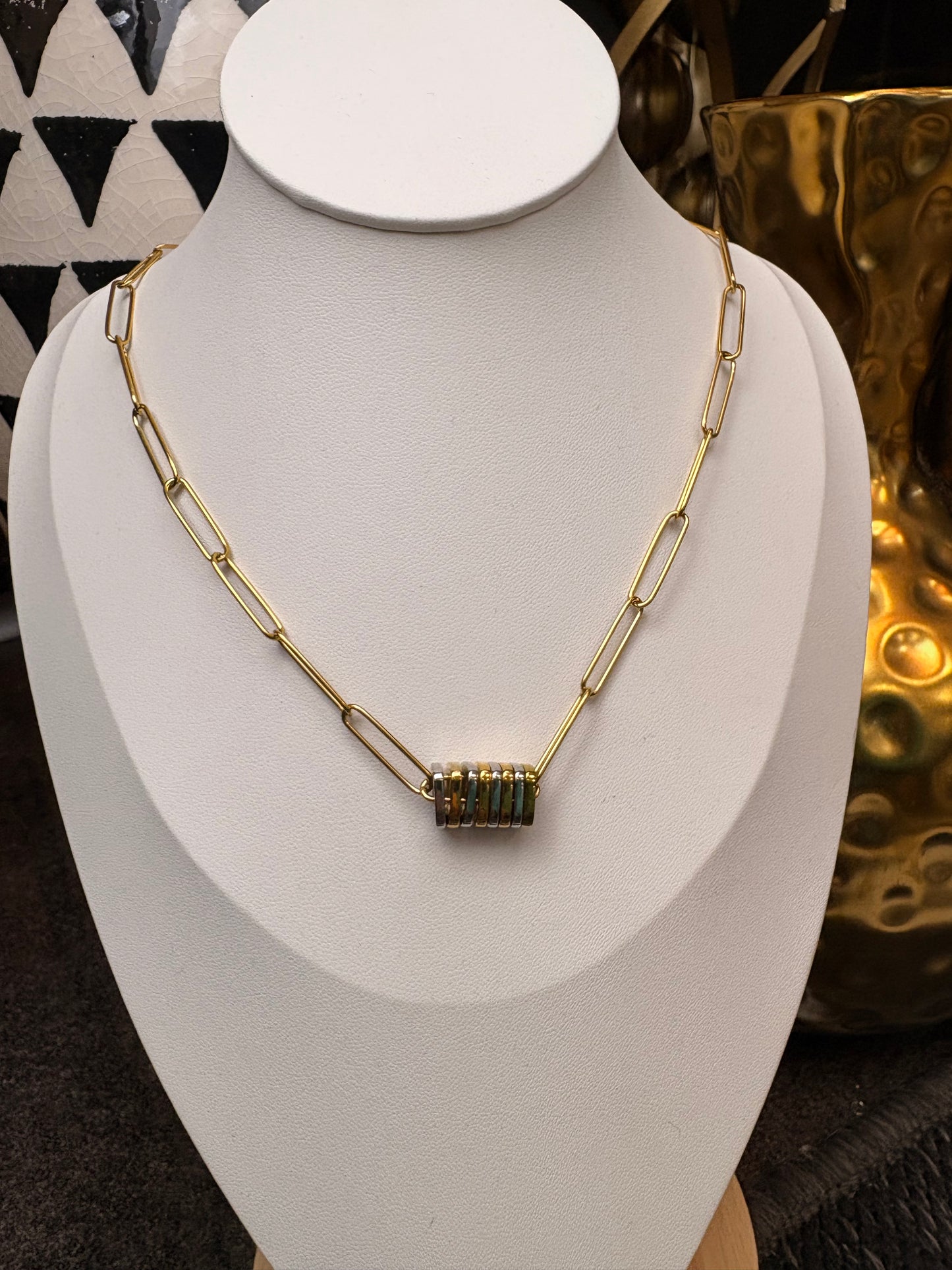 The Donna: Two Tone Water Resistant Necklace