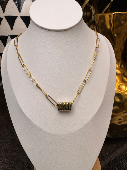 The Donna: Two Tone Water Resistant Necklace