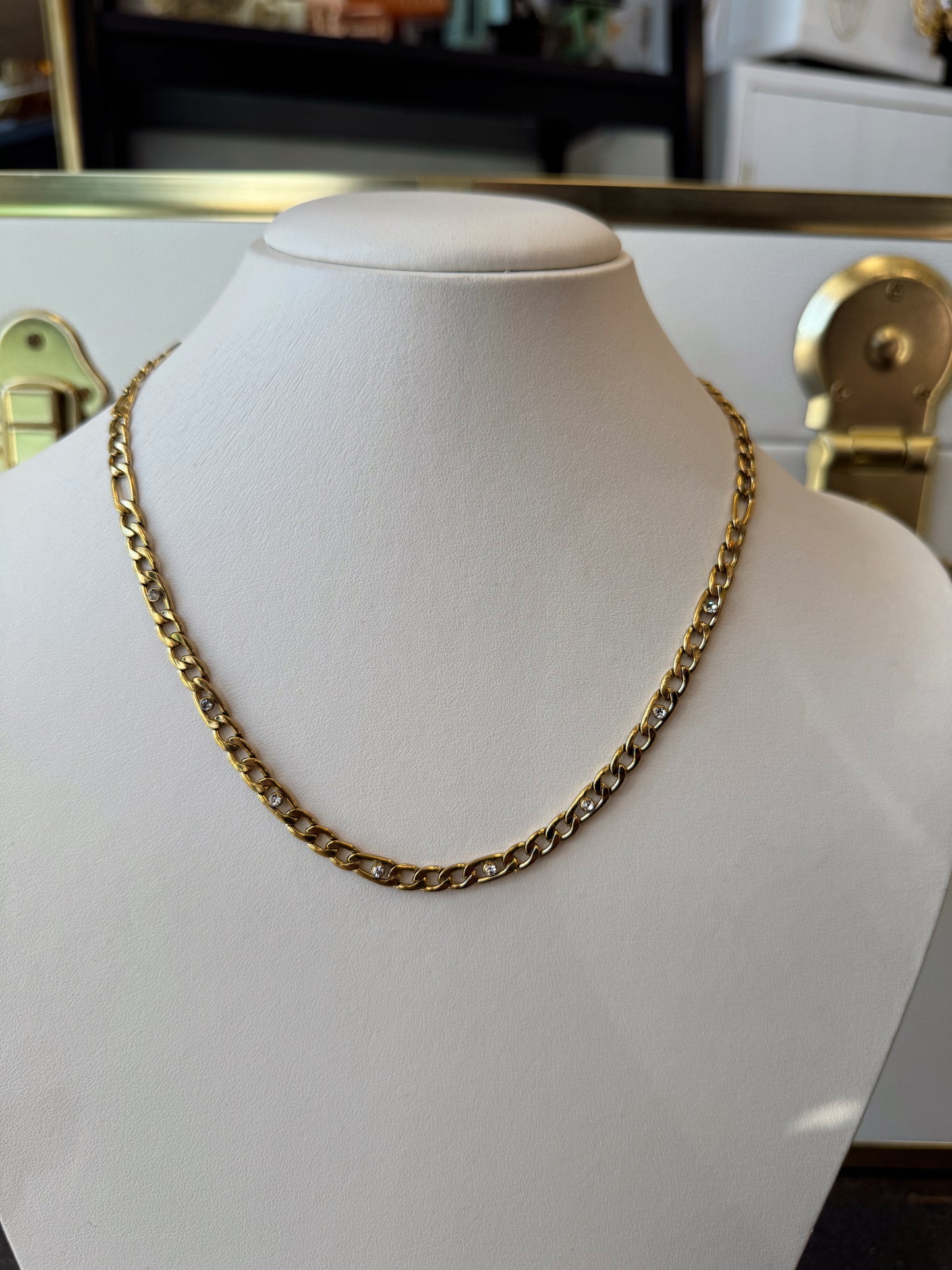 The Fallon: Water Resistant Gold Necklace