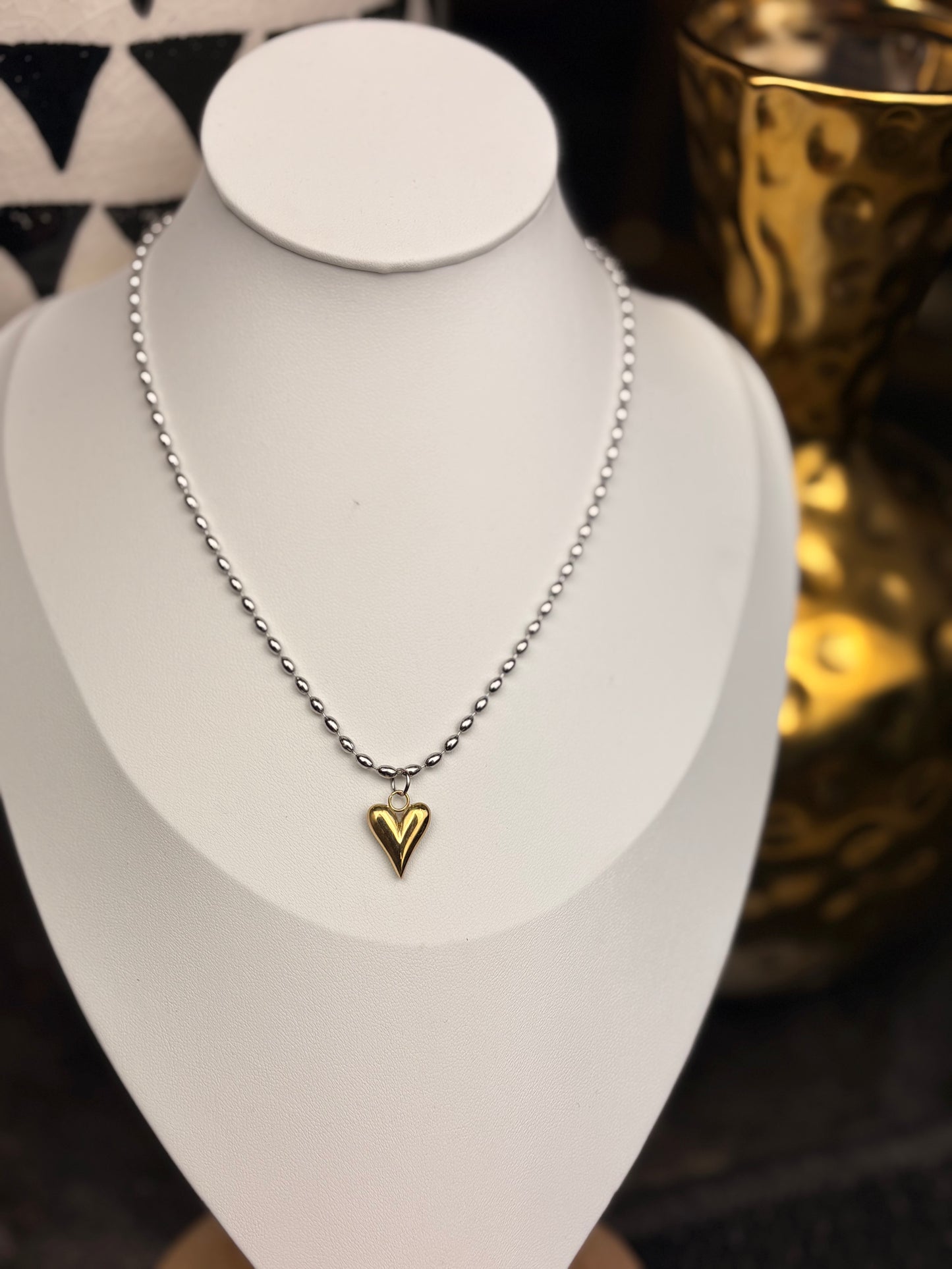 The Aspen: Two Tone Water Resistant Necklace
