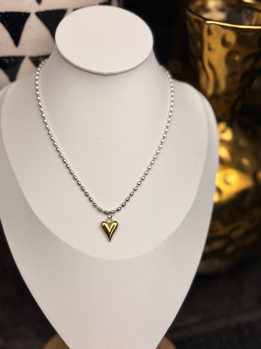 The Aspen: Two Tone Water Resistant Necklace