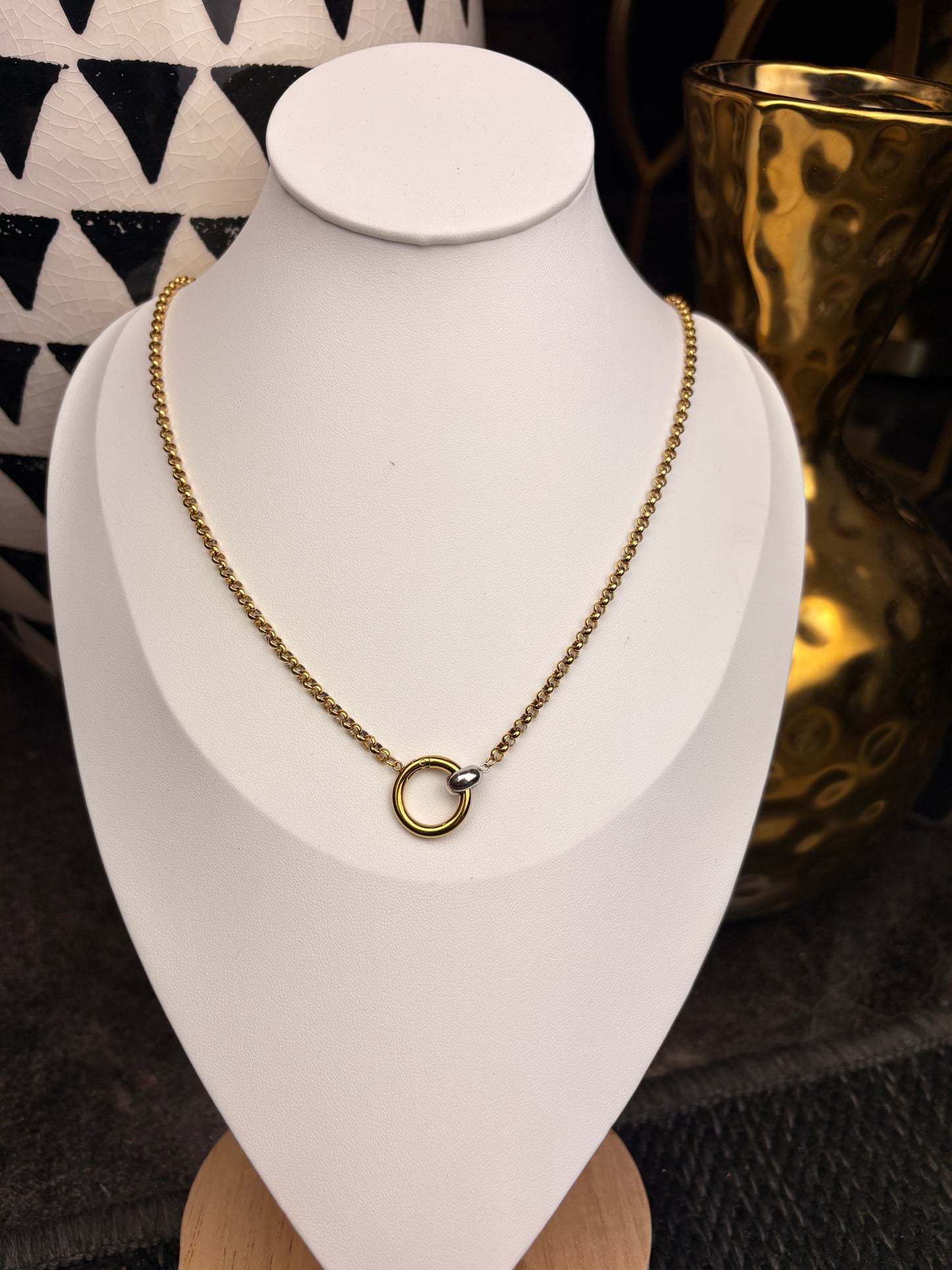 The Finley: Two Tone Water Resistant Necklace