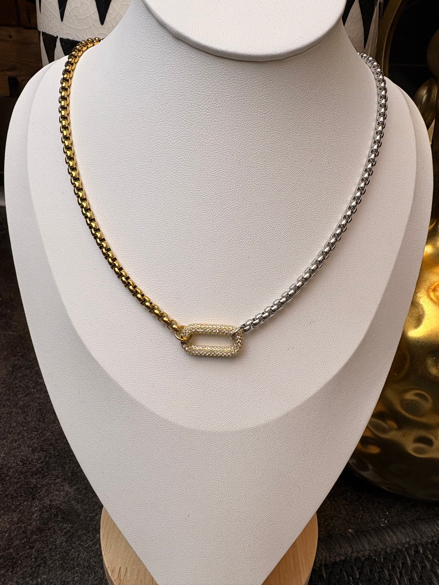 The Megan: Two Tone Water Resistant Necklace