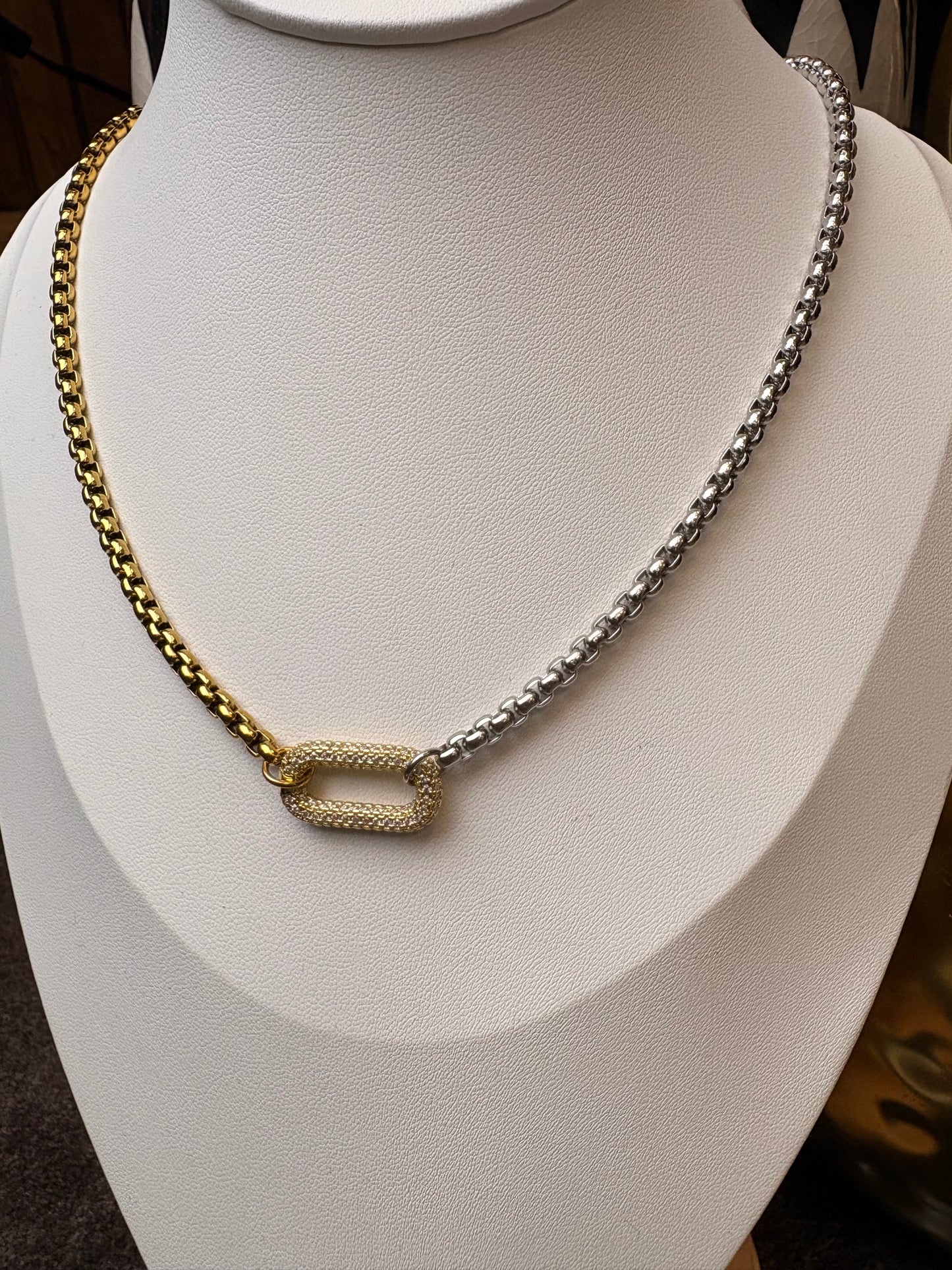 The Megan: Two Tone Water Resistant Necklace