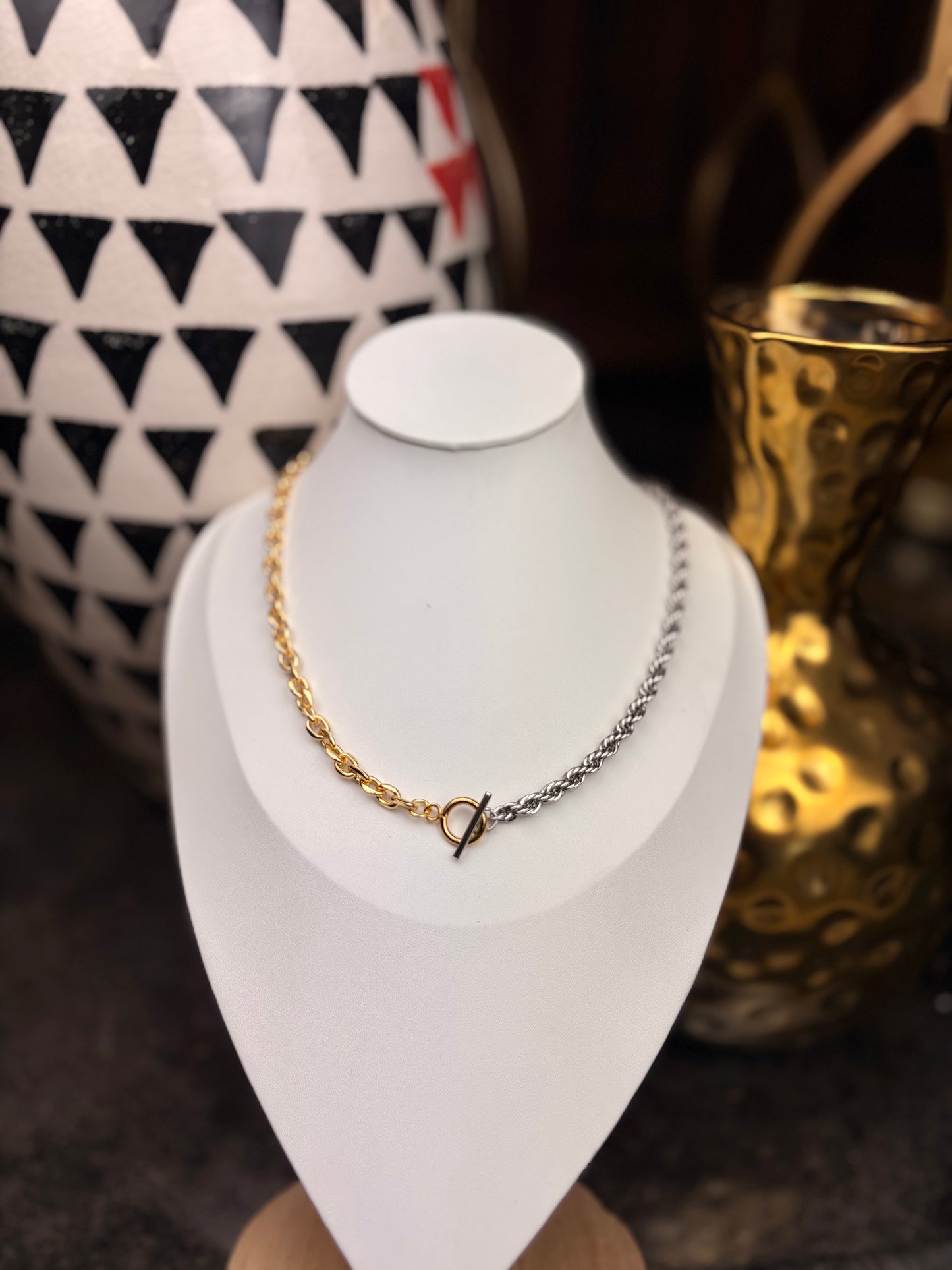 The Kash: Two Tone Water Resistant Necklace