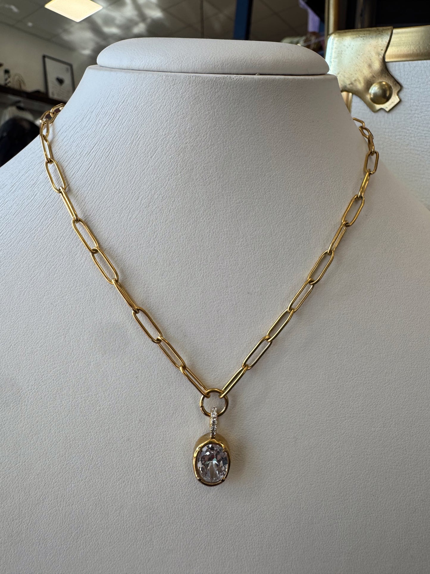 The Clara: Water Resistant Gold Necklace