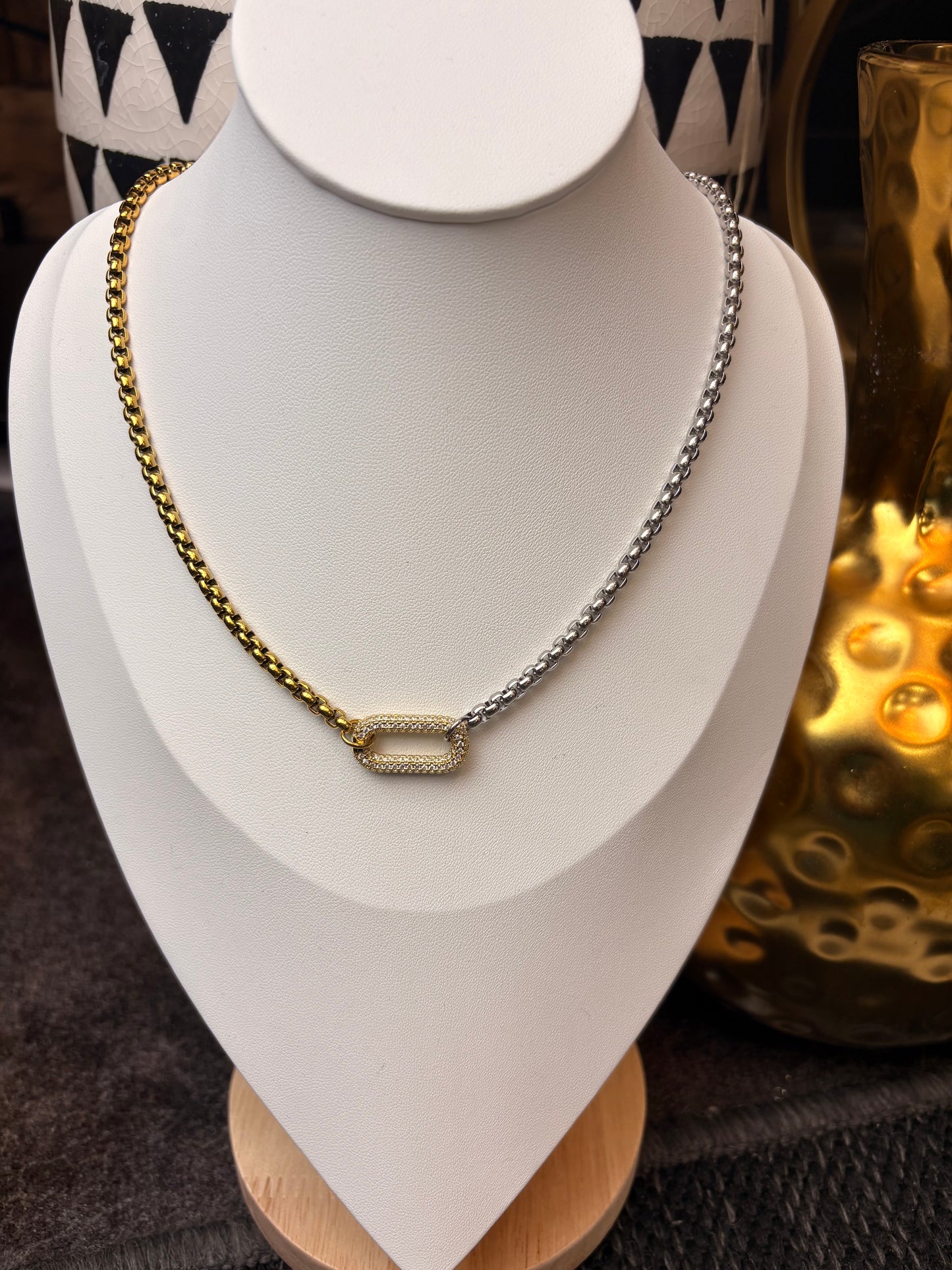 The Megan: Two Tone Water Resistant Necklace