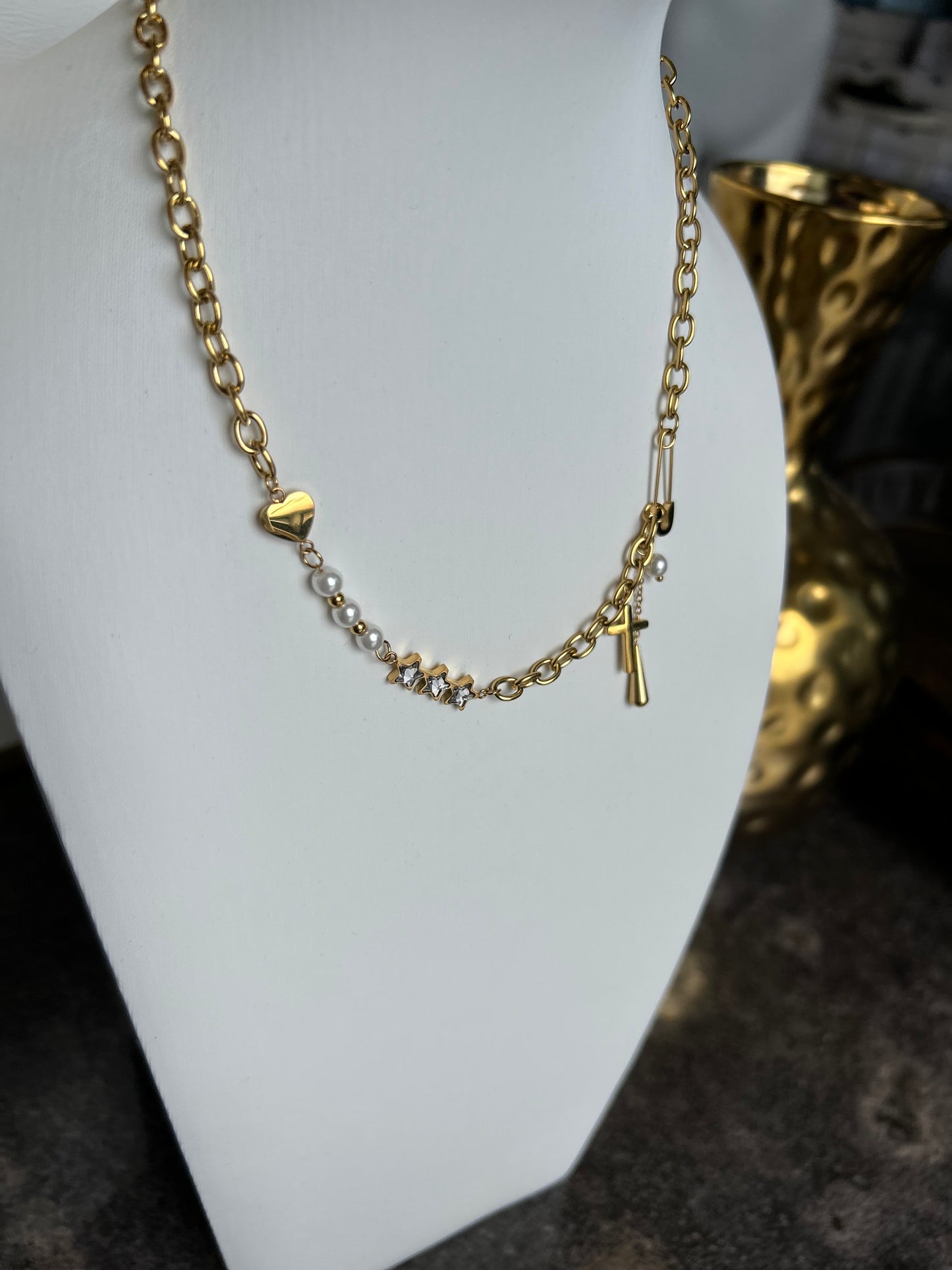 The Eleanor: Water Resistant Gold Necklace