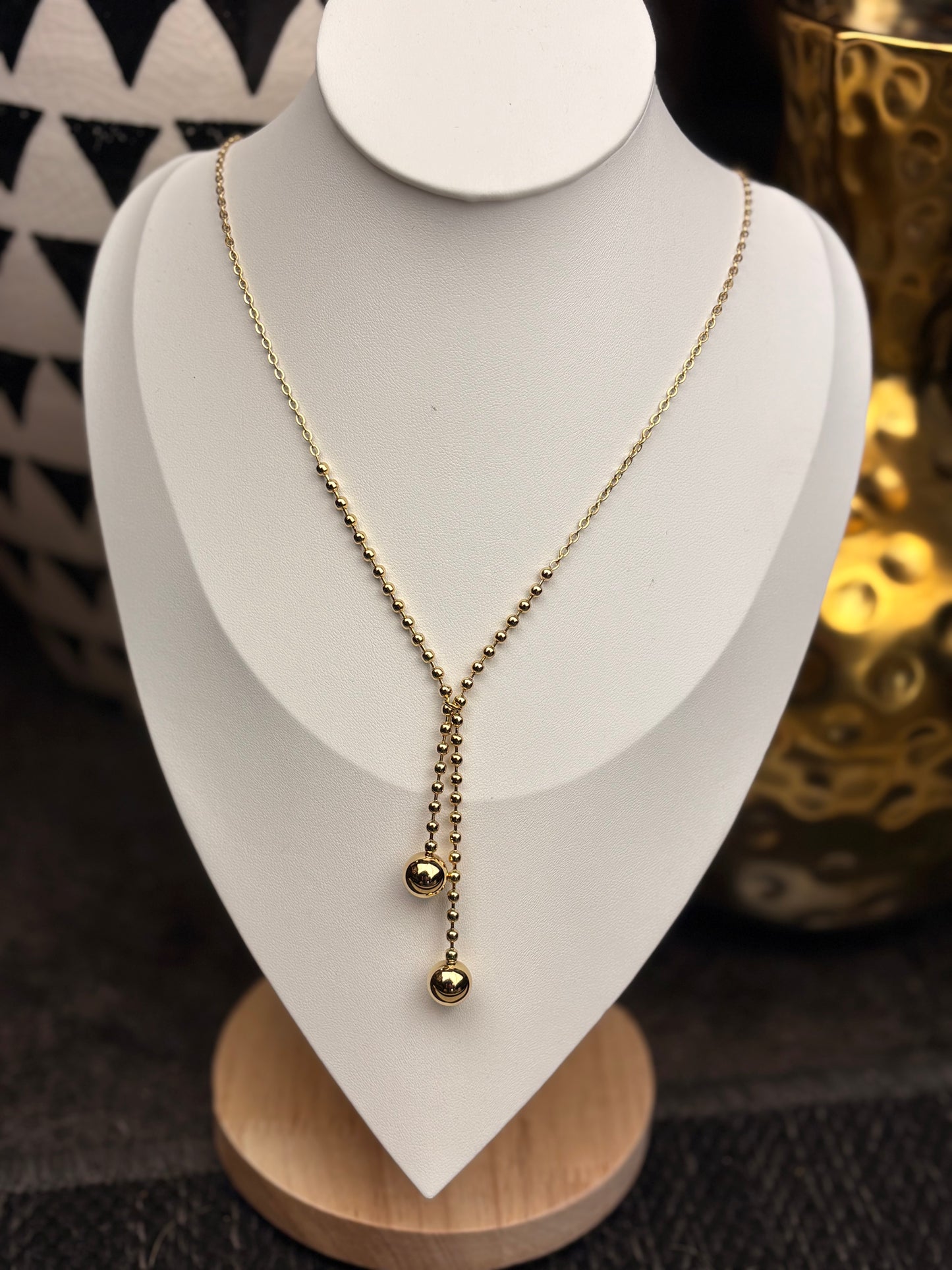 The Dutton: Gold Water Resistant Necklace