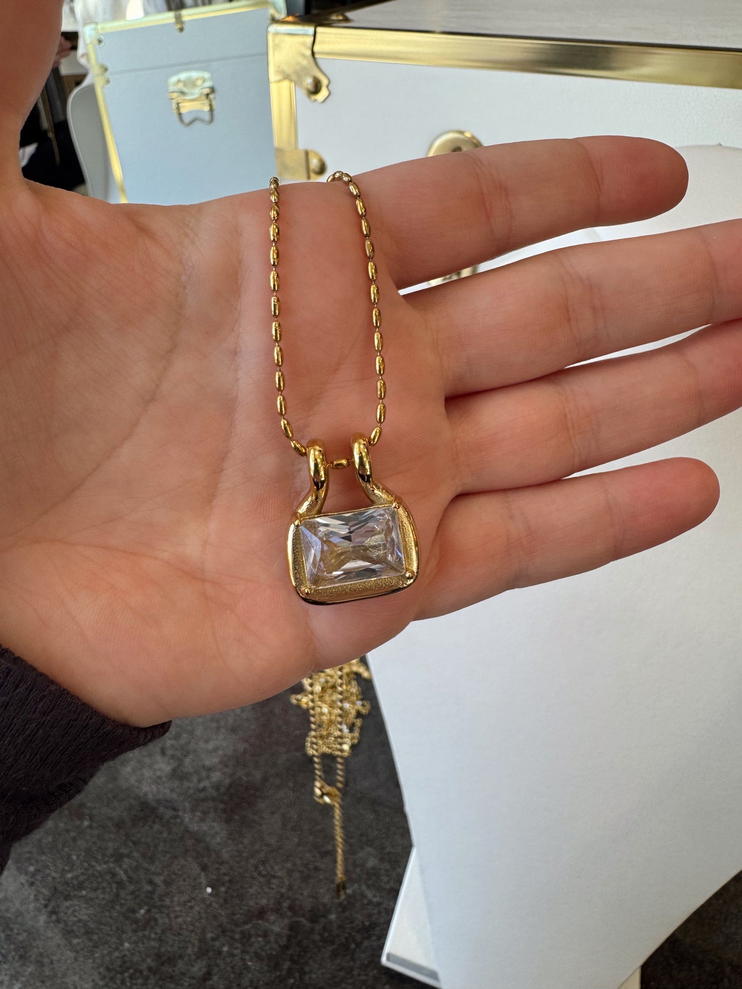 The Reba: Water Resistant Gold Necklace