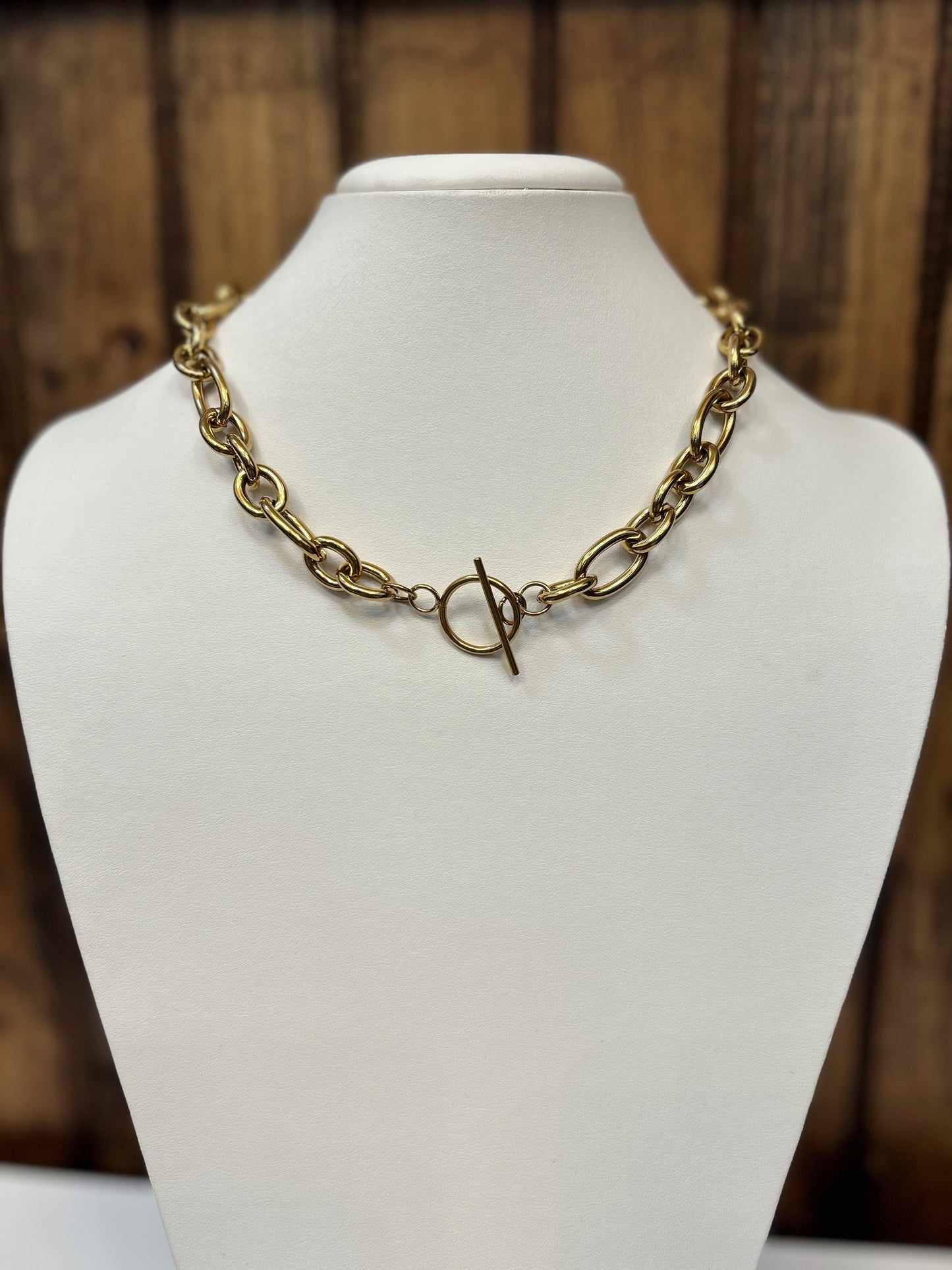 The Preslee: Water Resistant Gold Necklace