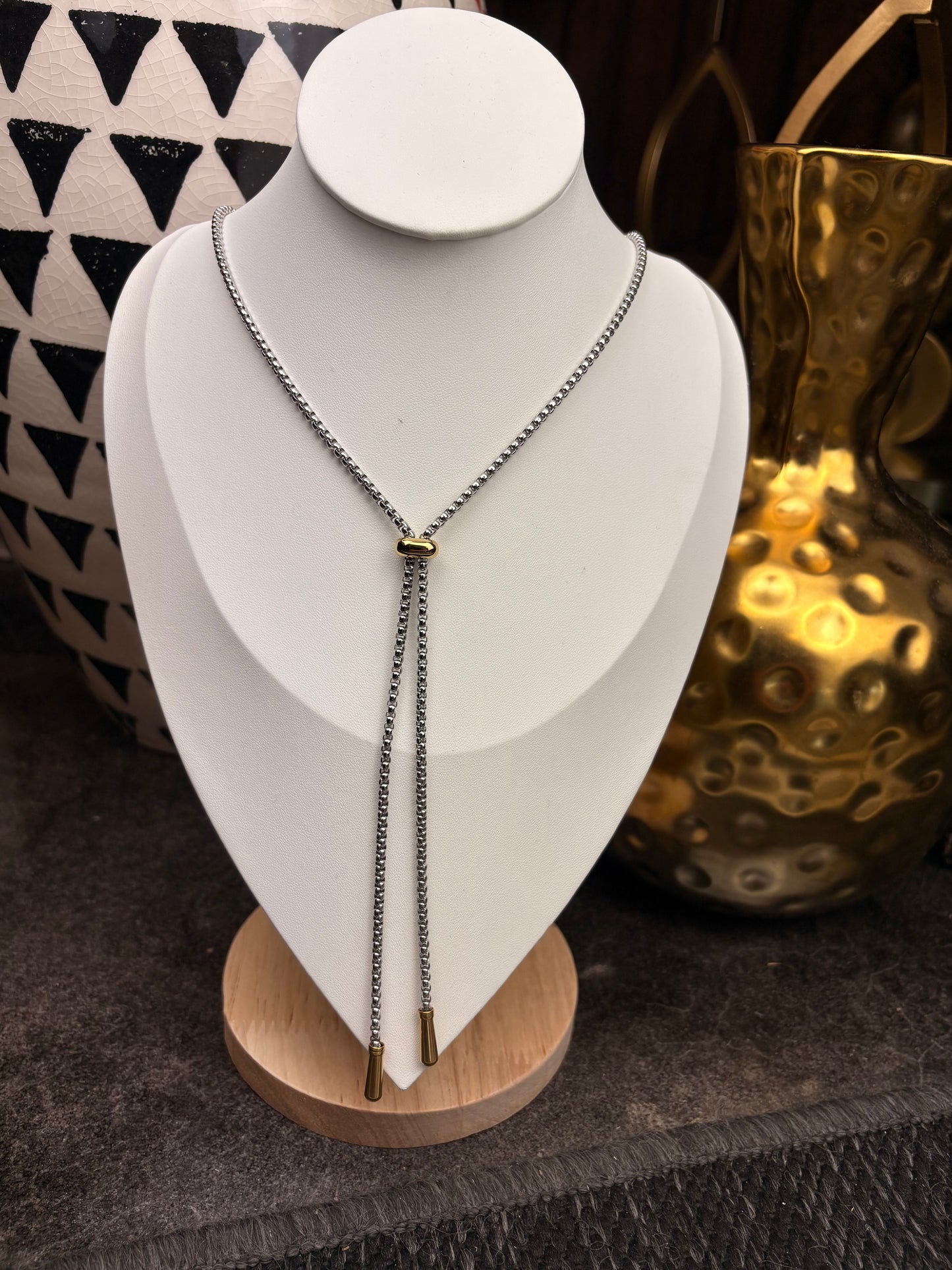The Tilda: Two Tone Water Resistant Necklace